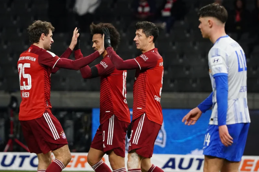 Bayern i përgjigjet Dortmund, fiton lehtësisht ndaj Herthas në Berlin