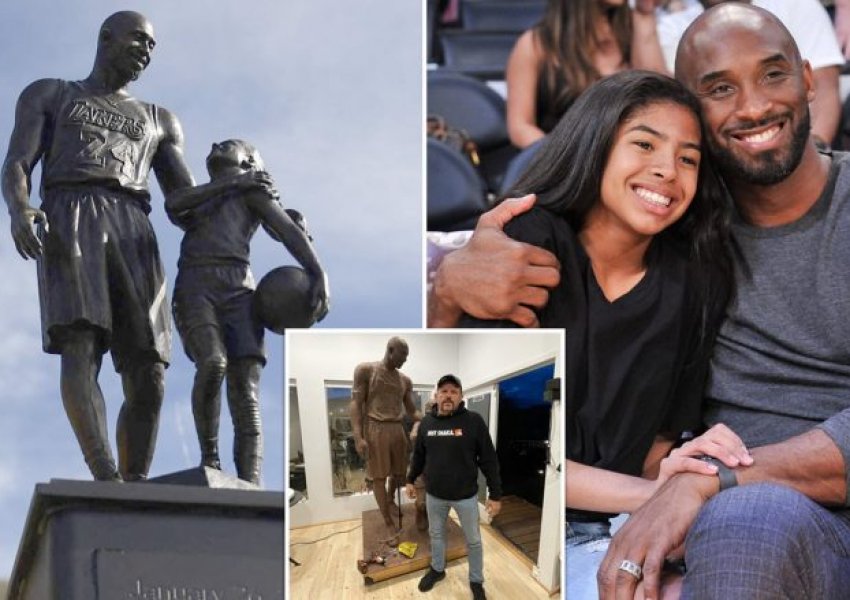 FOTO/ Vendoset statuja e Kobe Bryant dhe vajzës së tij në vendin ku ndërruan jetë 
