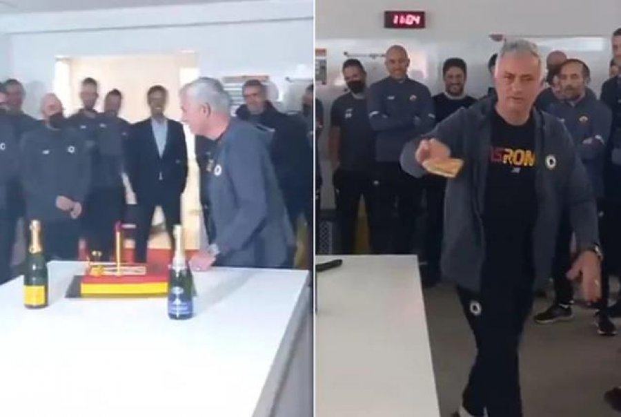 VIDEO/ Mourinhos i bëjnë surprizë për ditëlindjen, atmosferë e mrekullueshme në kampin romak