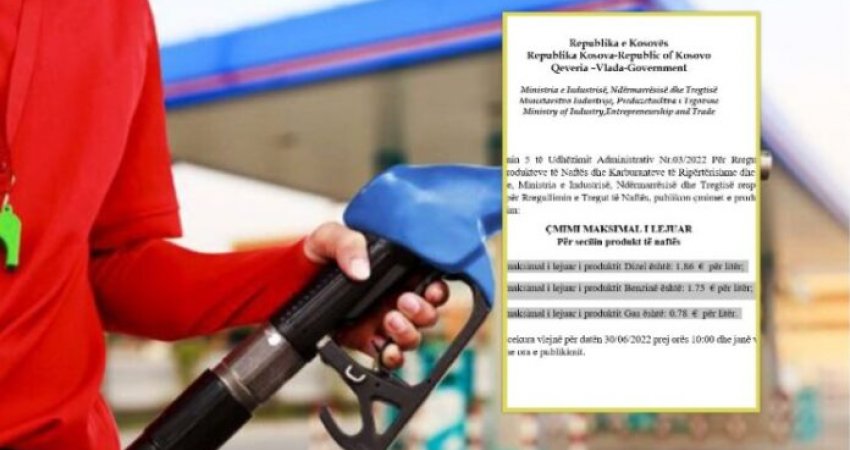 Çmimet e derivateve për 48 orët e ardhshme: Nafta 1.83 euro, benzina 1.76 dhe gasi 0.78