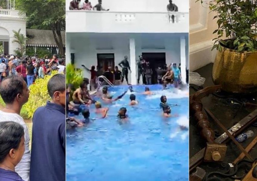 ‘Shikoni çfarë pasurie, ne jetojmë në kasolle’/ Presidenti ia mbathi, brenda pallatit presidencial plot me Sri Lankezë