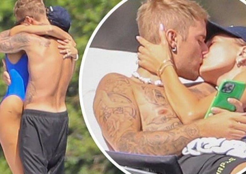Puthje dhe përqafime, Justin dhe Hailey Bieber fotografohen në momente intime gjatë pushimeve
