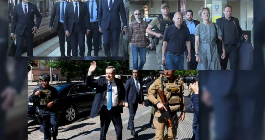 Ndizen sirenat: Alarm ajror gjatë vizitës së tre liderëve të BE-së në Kiev
