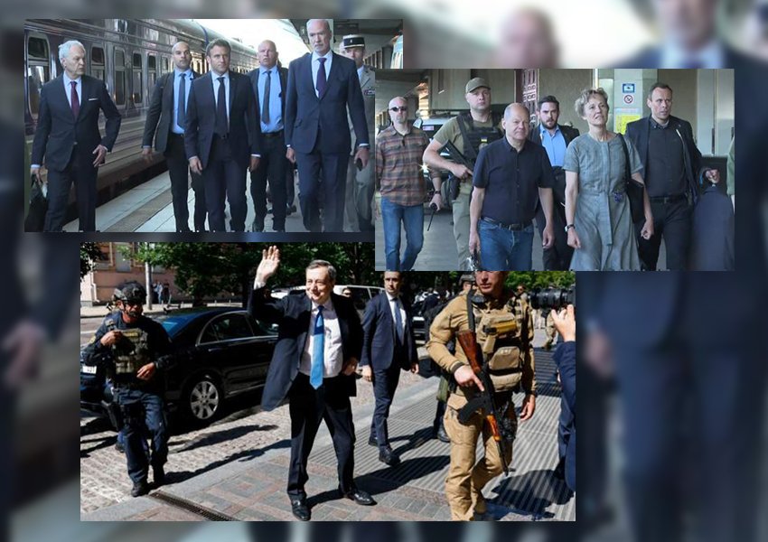 Ndizen sirenat: Alarm ajror gjatë vizitës së tre liderëve të BE-së në Kiev