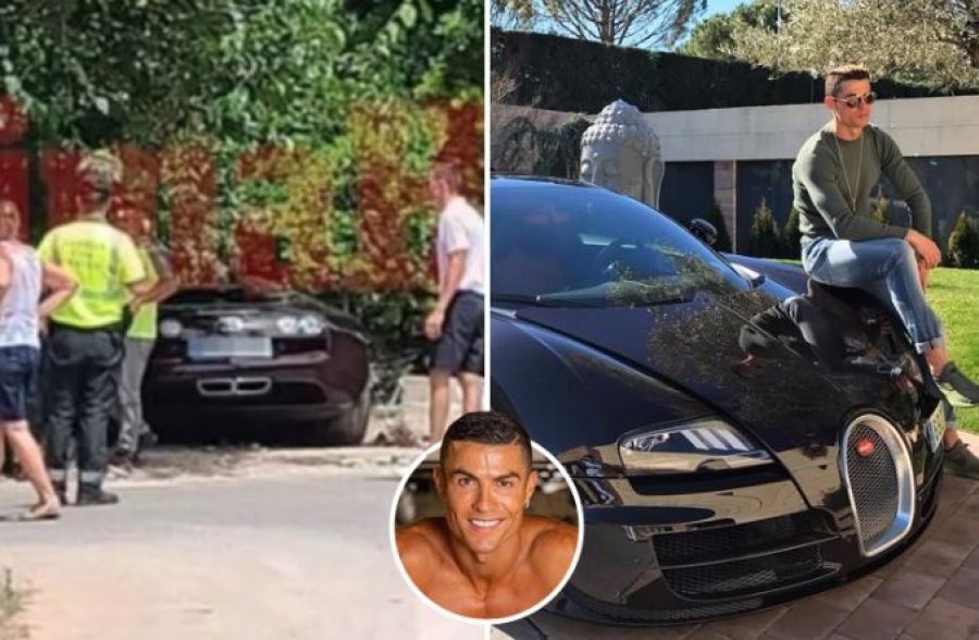 Bie në kanal në Mallorca, shkatërrohet Bugati i Ronaldos që kushton 1.7 milionë euro