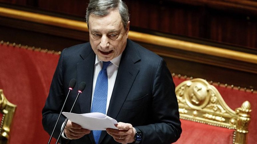 Draghi i Italisë siguron mbështetjen e Senatit për linjën e qeverisë së tij ndaj Ukrainës