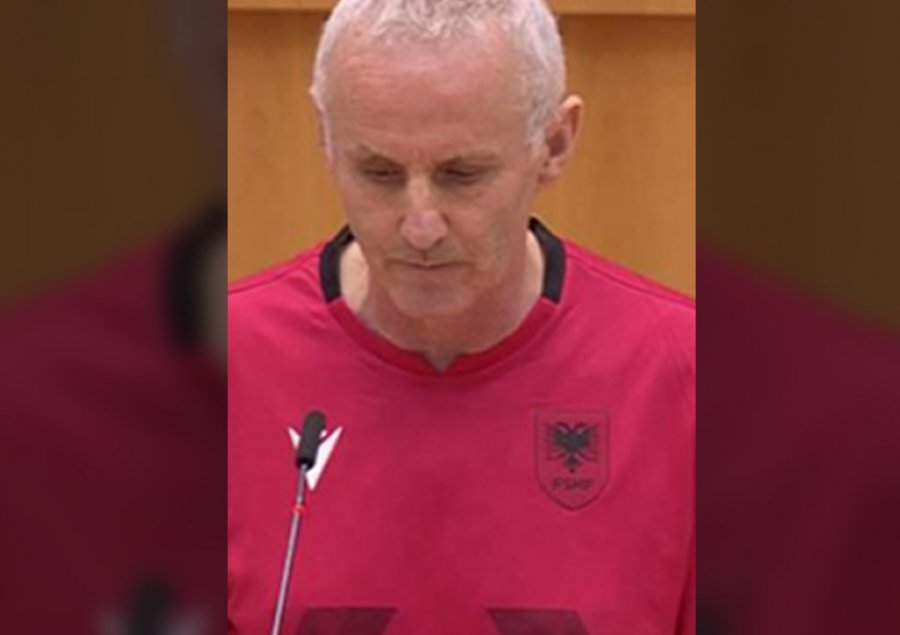 Eurodeputeti mban fjalim me bluzën e kombëtares shqiptare në PE  