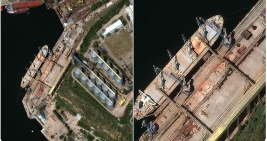 Publikohen pamjet satelitore të vjedhjes së grurit ukrainas nga rusët