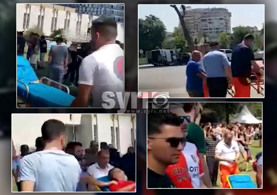 VIDEO/ Po festonte me tifozët e Fejnordit te Pedonalja, shqiptari transportohet menjëherë në spital 