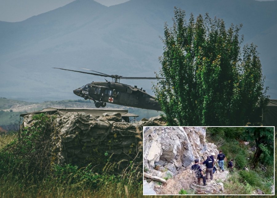 Vetëm helikopteri i KFOR arrin ta shpëtojë oficerin e plagosur në malet e Dukagjinit