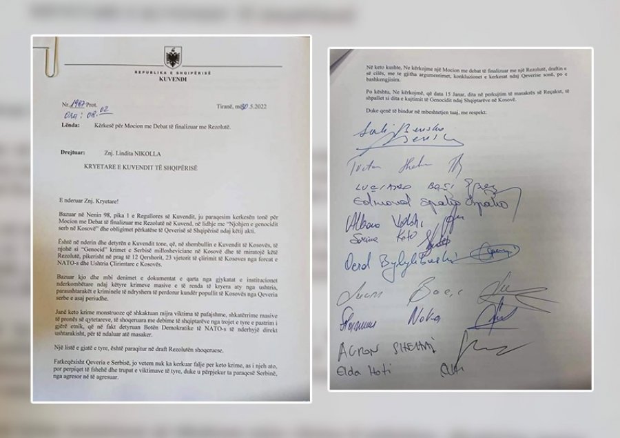 Democrat MPs deposit the Resolution against Serbian genocide in Kosovo