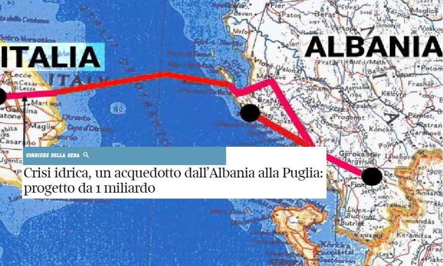 ‘Corriere’: Italia kërkon ujë nga Shqipëria, projekti në tryezën e Ramës