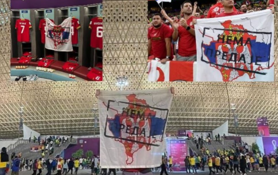 Skandal në Botëror, Serbia provokon në Katar me hartën e Kosovës me ngjyrat e flamurit serb