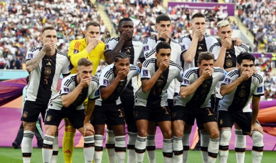 Kancelari Scholz mbështet futbollistët që mbyllën gojën në Katar