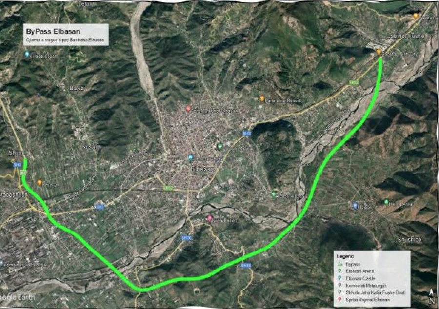 ARRSH, projekt për një Bypass në Elbasan, nis në fund të autostradës me Tiranën