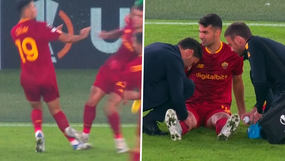VIDEO/ E shkel në kavilje, lojtari i Romës dëmton shokun e skuadrës