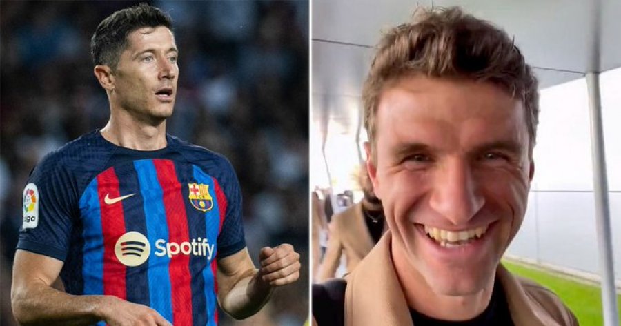 Mes të qeshurash, Thomas Muller i dërgon një mesazh Lewandowskit dhe Barcelonës