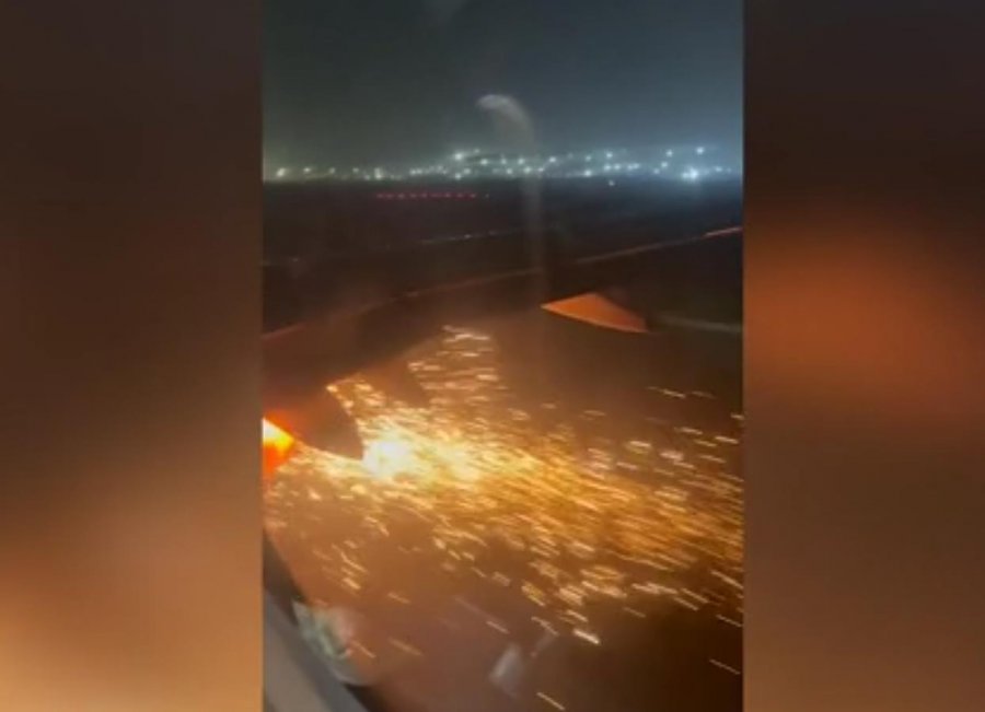 VIDEO/ Momente tmerri për 180 pasagjerë, motori i avionit shpërthen në flakë