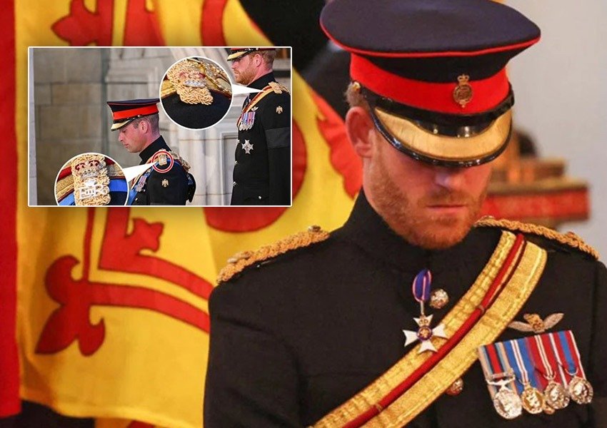 Ceremonia/ Harry shfaqet i mërzitur pasi i hoqën inicialet e Mbretëreshës Elizabeth nga uniforma