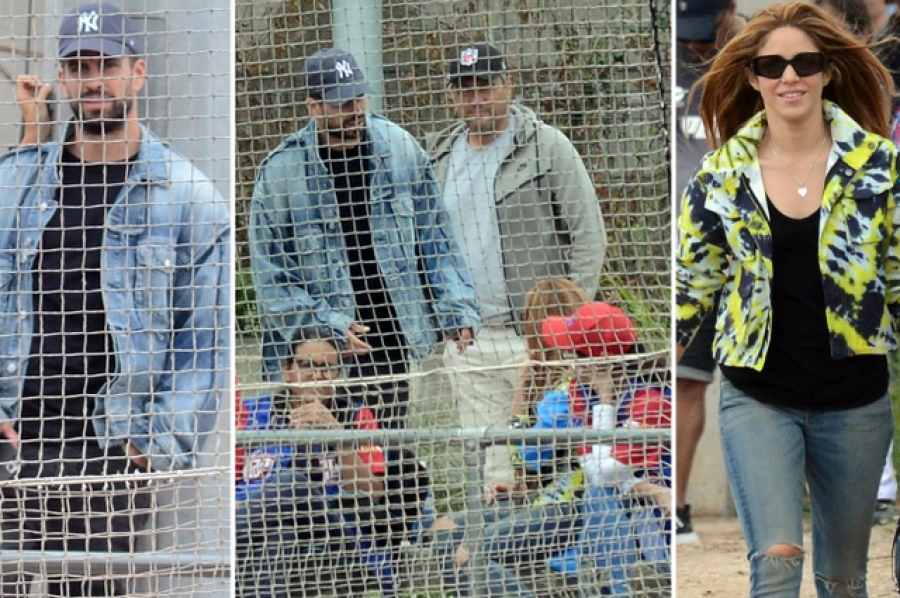 Pique dhe Shakira ndjekin ndeshjen e bejsbollit të djalit të tyre, dyshja mban distancë pas ndarjes së hidhur