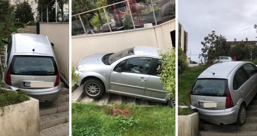 “Me rëndësi me u parku”, shikoni se si përfundoi kjo veturë në Prishtinë