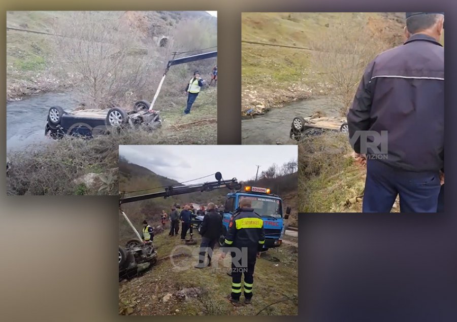 VIDEO/ Makina del nga rruga, vdesin burrë e grua, aksidenti në aksin Librazhd-Prrenjas