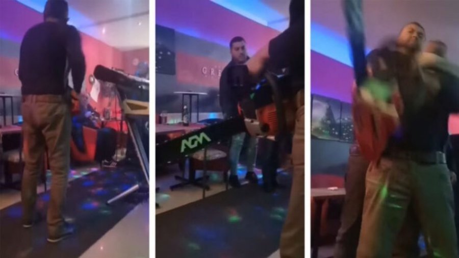 VIDEO/ Çmenduri në Serbi – burri hyn në një klub nate me motorsharrë