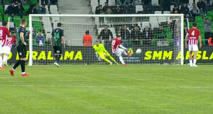 Dejvi Bregu shënon përsëri në Turqi, barazon golat e sezonit të kaluar