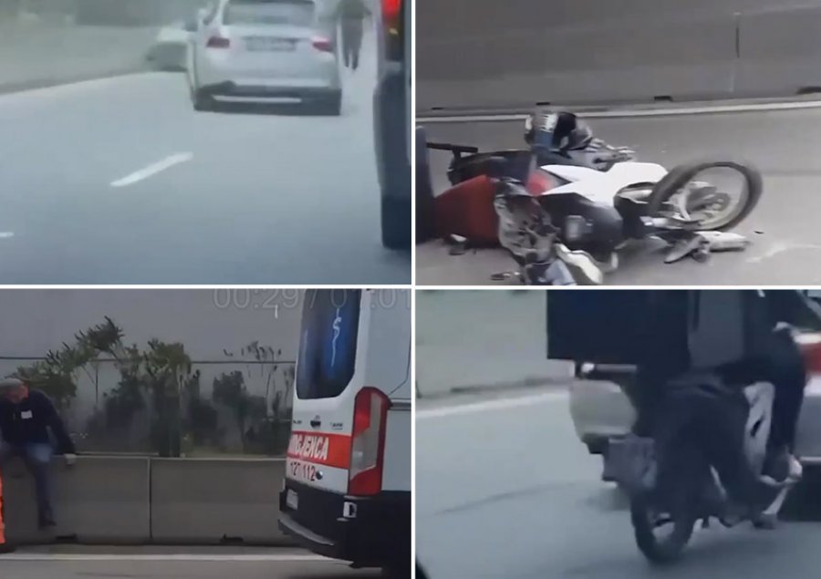 VIDEO/ Panik në Unazën e re, një ‘Porche’ ndjek një ‘BMW’, përplasen disa makina