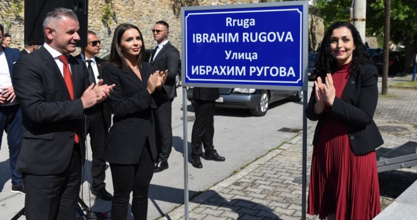 Osmani merr pjesë në përurimin e rrugës 'Ibrahim Rugova' në Çair