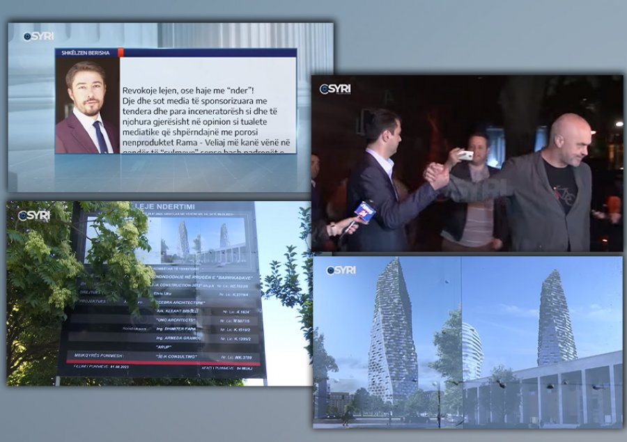 SYRI TV/ Aludimet për kullën pas Pallatit të Kulturës, Shkëlzen Berisha sfidon Kryeministrin Rama
