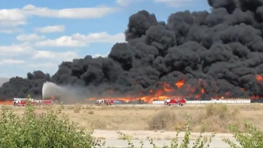 Zjarr i madh në një fabrikë riciklimi plastike në New Mexico zyrtarët lëshojnë alarmin