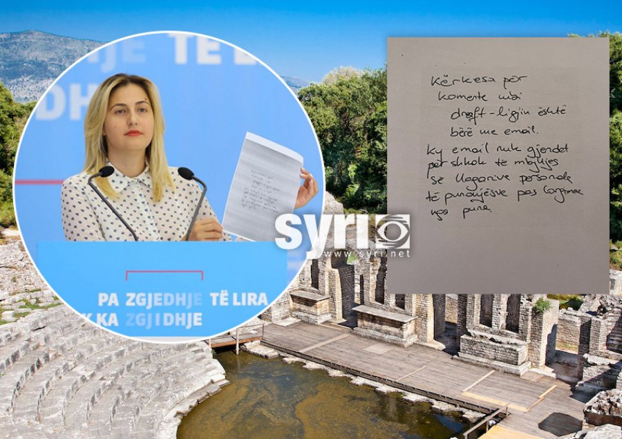 Butrinti, deputetja e PD nxjerr dokumentin: Letra që janë zhdukur! Shtet që shkatërron trashëgiminë kulturore