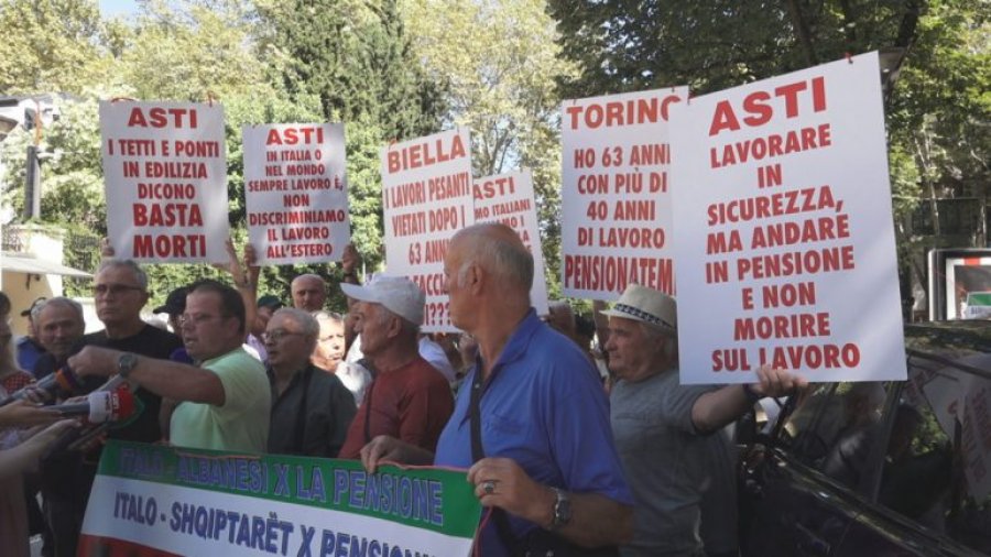 Njohja e pensioneve, protestë para ambasadës italiane. Ambasadori: Marrëveshja do të mbyllet shumë shpejt