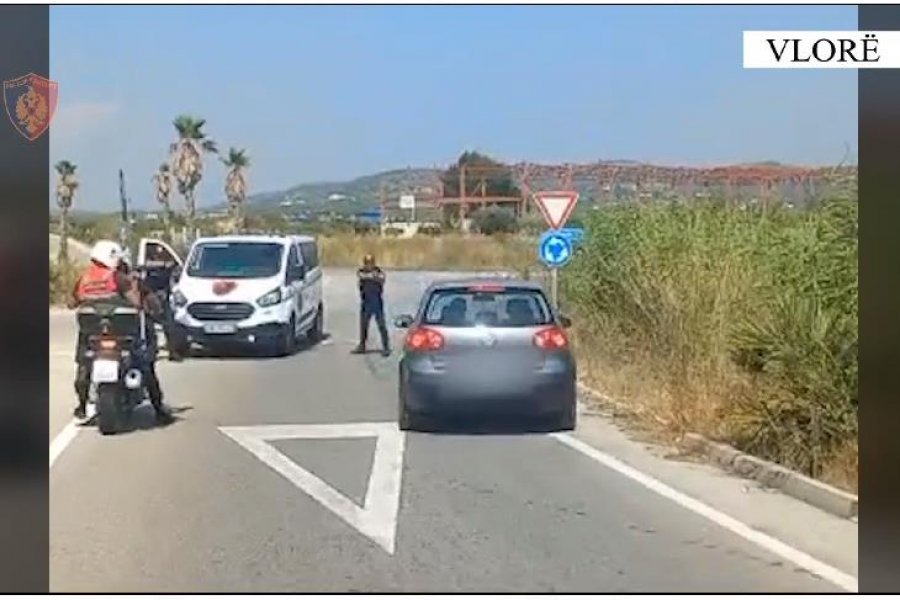 VIDEO/ Pamjet kur policia ndjek në autostradën e Vlorës, makinën e vjedhur