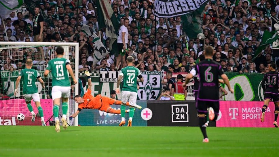 Vetëm 4 minuta lojë, Bayerni shënon ndaj Werder Bremenit golin e parë të sezonit të ri të Bundesligës