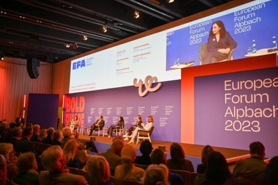 Presidentja e Kosovës, Vjosa Osmani në Forumin Alpbach: Familja euroatlantike është familja jonë