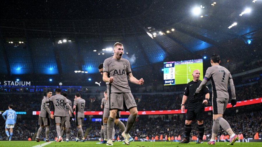 Gjashtë gola dhe shumë spektakël, Tottenham ndal Cityn në ‘Etihad’