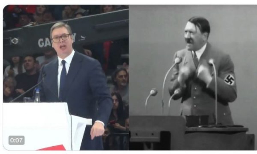 VIDEO/ Serbët e krahasojnë Vuçiqin me Hitlerin