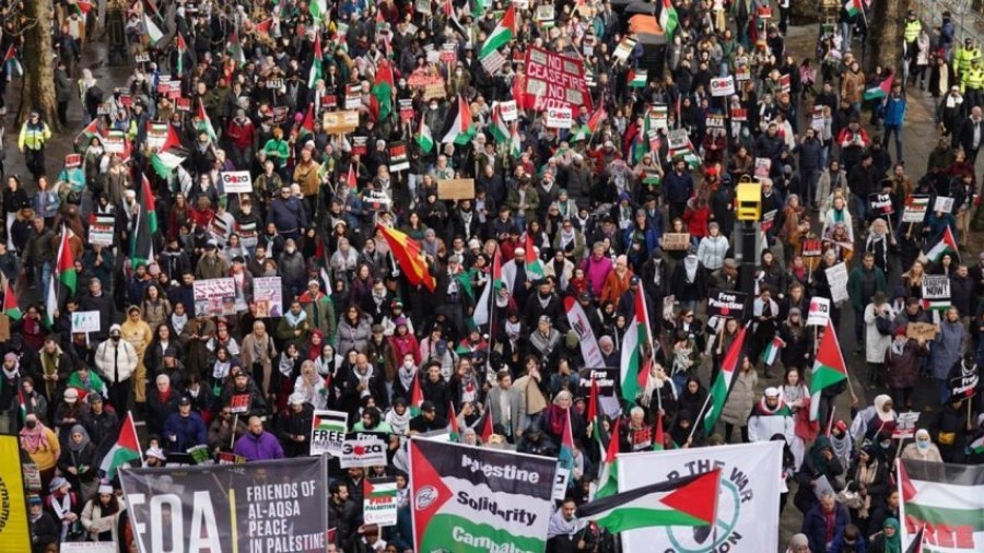 Mijëra persona 'pushtuan' rrugët e Londrës, çfarë ndodhi në marshimin pro-palestinez