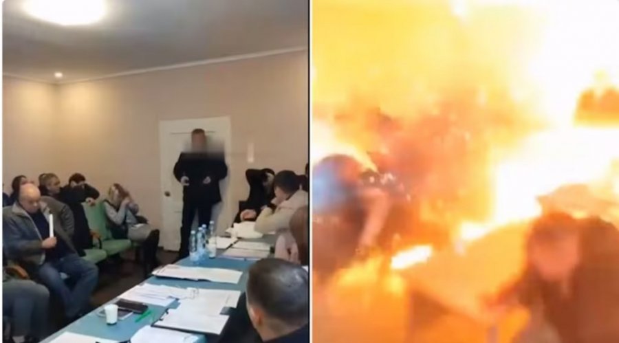 Këshilltari ukrainas hedh 2 granata në mbledhjen e fshatit