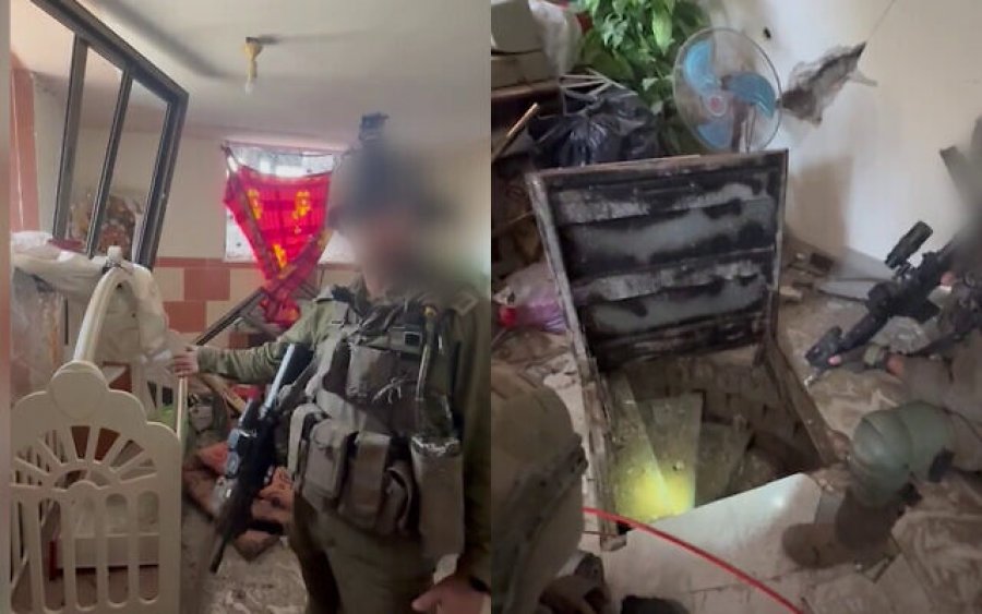 E fshehur nën një djep fëmijësh, ushtarët izraelitë zbulojnë hyrjen e tunelit të Hamasit