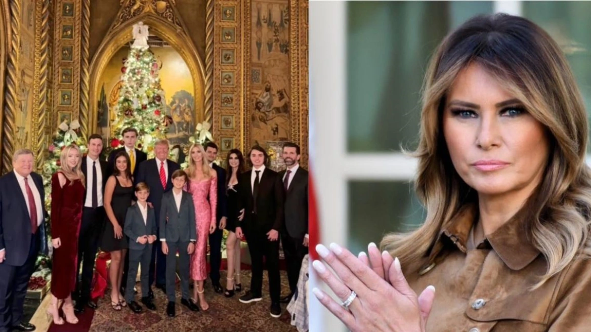 Pse mungoi në foton familjare të Krishtlindjeve Melania Trump?!