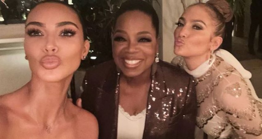 Kim Kardashian, JLo dhe Oprah në një “selfie” të rrallë