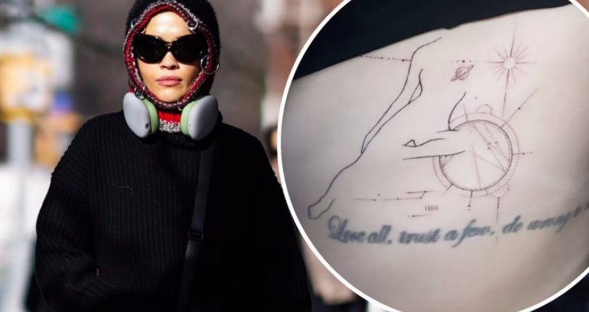 Rita Ora shton në koleksionin e saj të tatuazheve disa të tjerë teksa i zbulon në imazhet e reja në Instagram