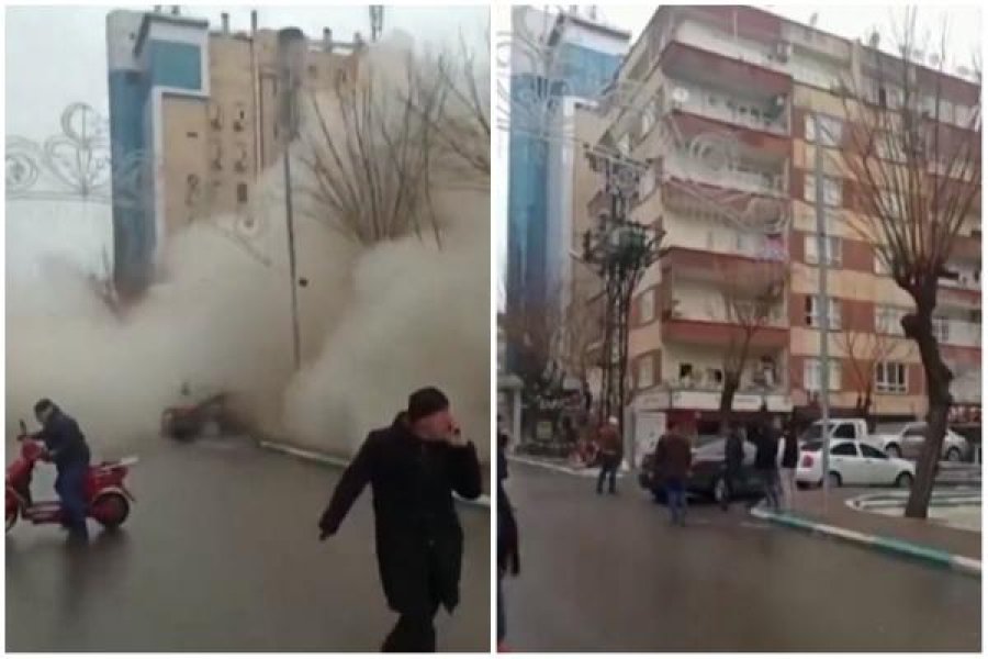 VIDEO/ Pamjet e tërmetit apokaliptik në Turqi, momenti kur shembet pallati 7-katësh