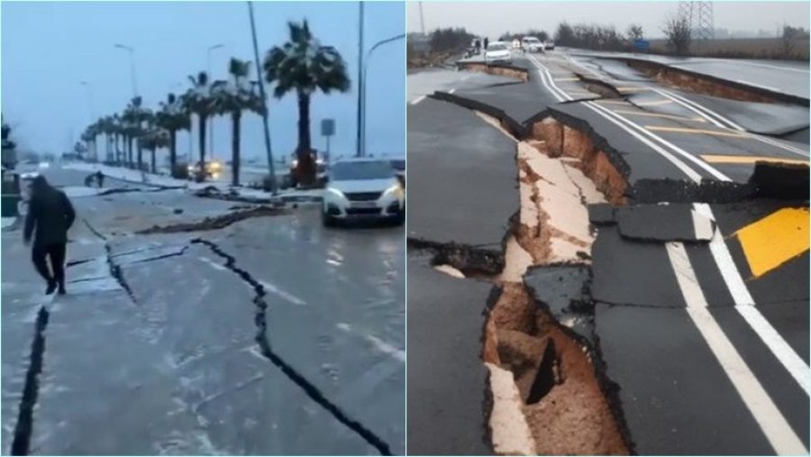 VIDEO/ Pasojat e tërmetit të fuqishëm, ja si duken disa rrugë në jug të Turqisë