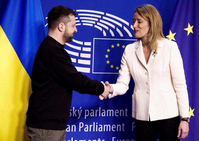 Zelensky mbërrin në Parlamentin Evropian