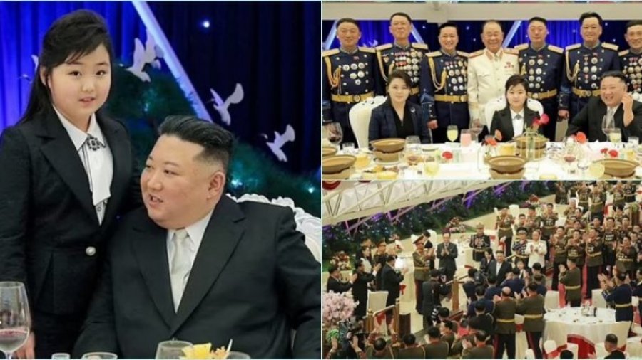 Kim Jong Un merr përsëri vajzën e tij me vete, për të shënuar 75 vjetorin e themelimit të ushtrisë së vendit të tij