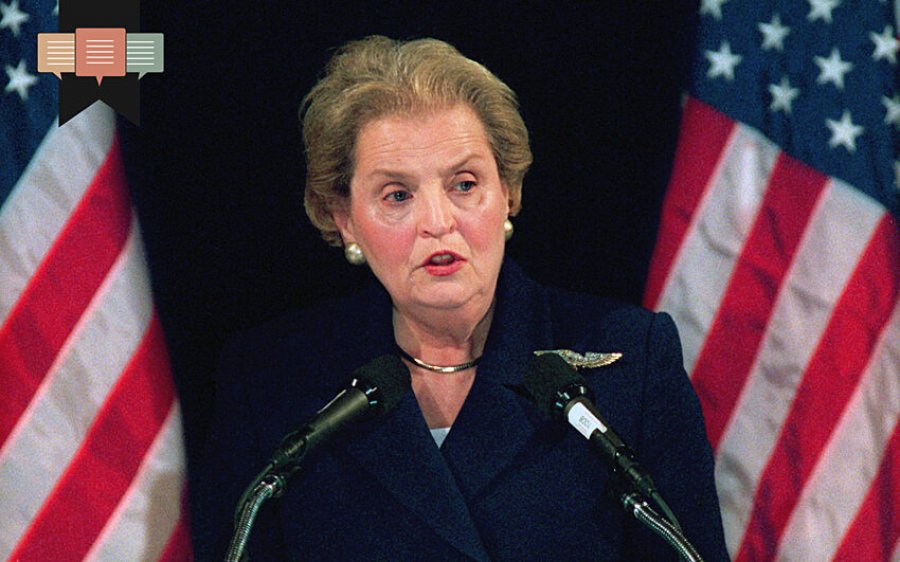 Më 18 shkurt 1999, Albright paralajmëroi sulmin ajror mbi bazat ushtarake të Serbisë